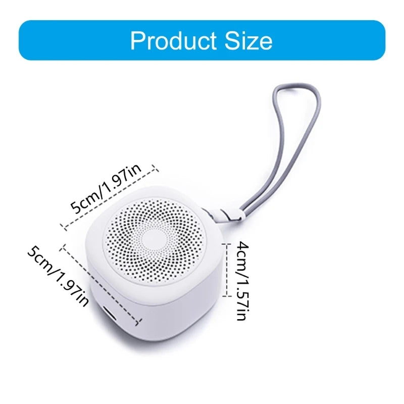 Portable Baby White Noise Machine Rechargeable Mood Soother with 7 Color Light for Nursery and Travel Sleep Aid A2UB