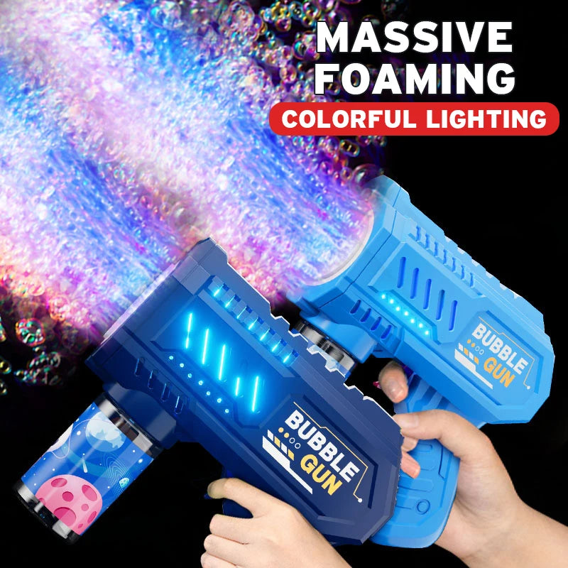 Full-Automatic Space Bubble Blowing Toy Bubble Gun Outdoor Bubble Machine Gift Holiday Gift Toy (Without Bubble Water)