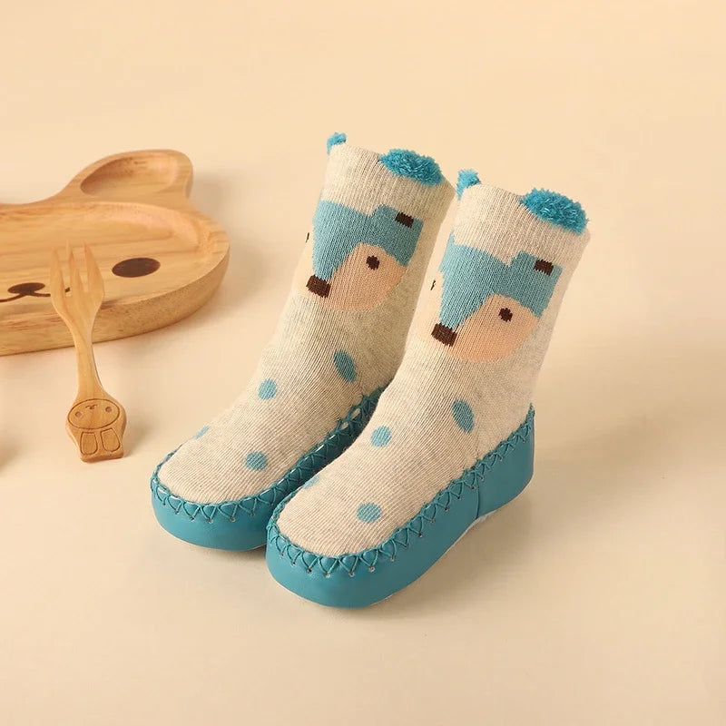 2025 New Born Baby Socks with Rubber Soles Infant Baby Girls Boys Shoes Spring Autumn Baby Floor Socks Anti Slip Soft Sole Sock