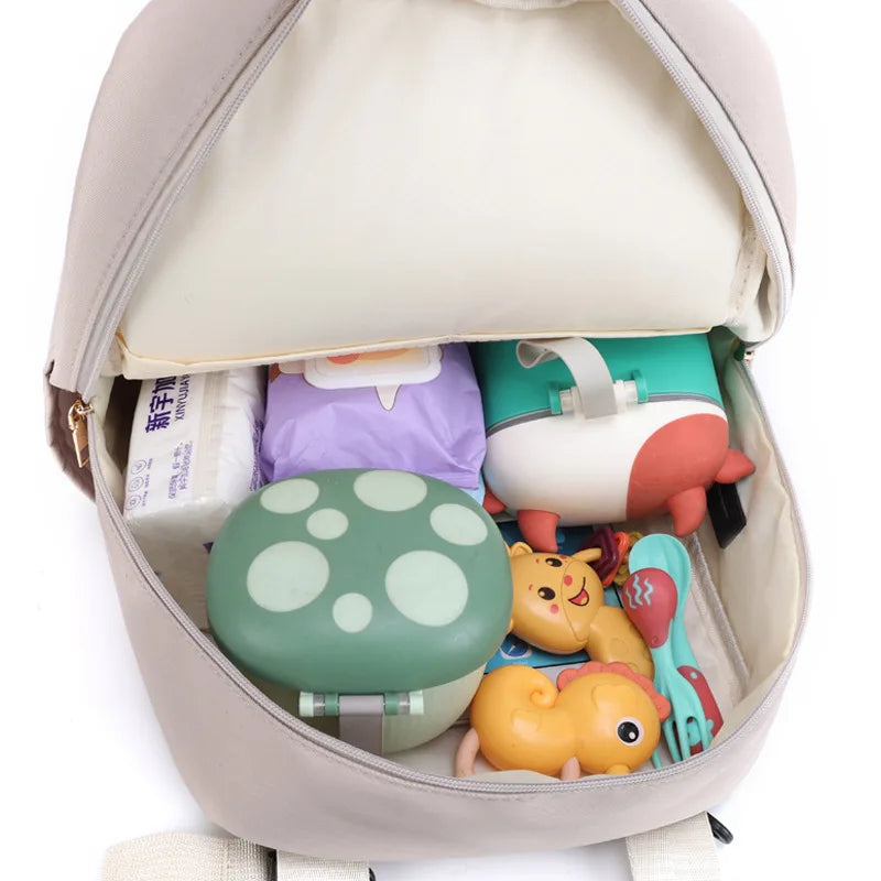 New Mommy Diaper Bags with Diaper Pad Nursing Bags Maternity USB Multifunctional Portable Large Baby Stroller Hanging Bag