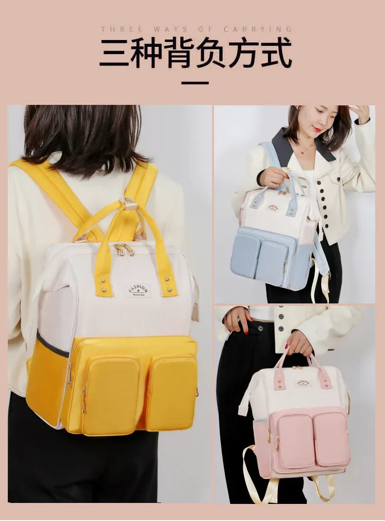 Multifunctional Large-capacity Mommy Bags for Outings Travel Backpack Waterproof Portable Mother and Baby Bag Women's Backpack