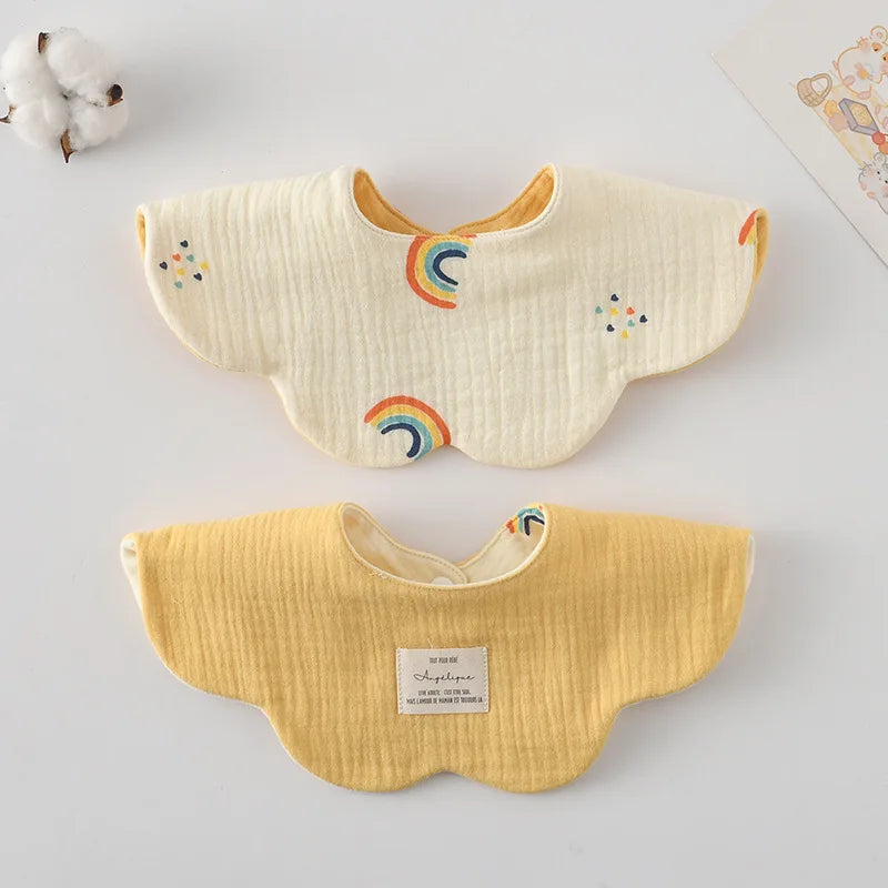 New Cute Cotton Baby Feeding Drool Bib Infants Two-sided Usable Saliva Towel Soft Burp Cloth For Newborn Toddler Kids Bibs