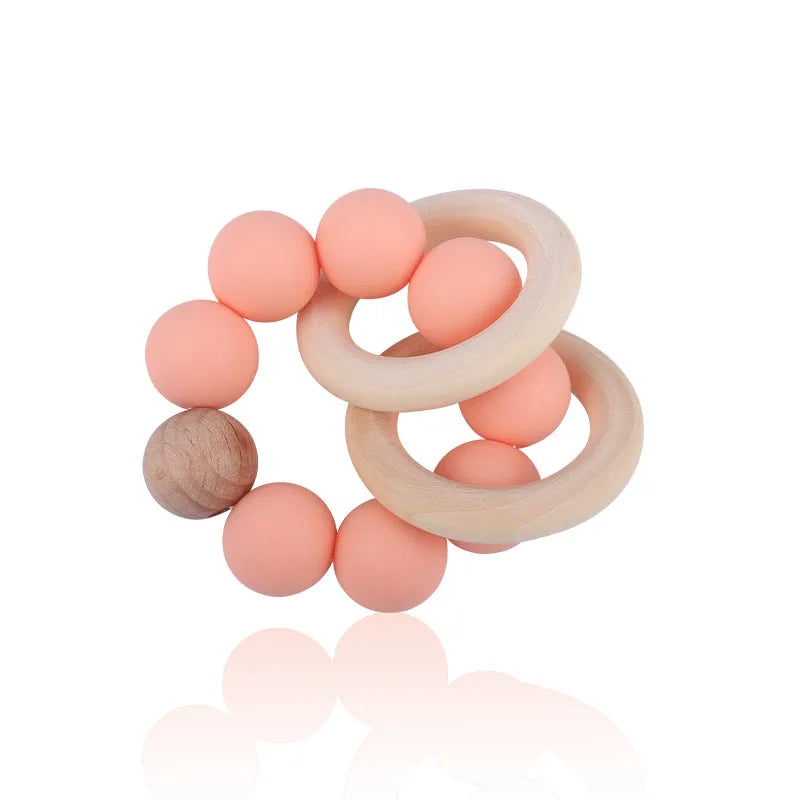 Teethers for Baby Teething Toy Silicone Bead Chew Newborn Bath Bébé Accessories Mordedores De Silicona Para Silicone toys