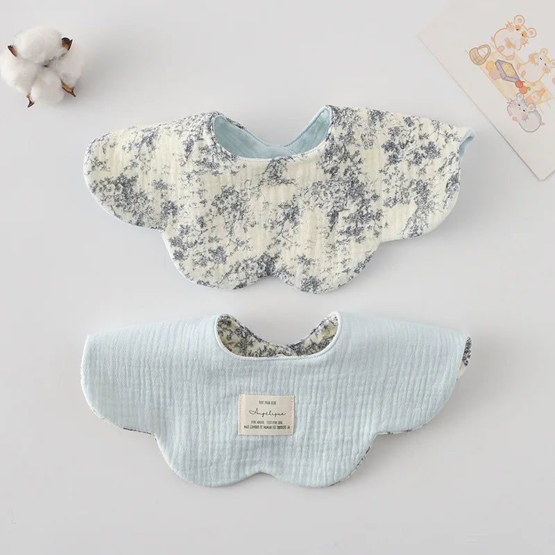New Cute Cartoon Two-sided Usable Baby Feeding Drool Bib Infants Saliva Towel Cotton Burp Cloth For Newborn Toddler Kids Bibs