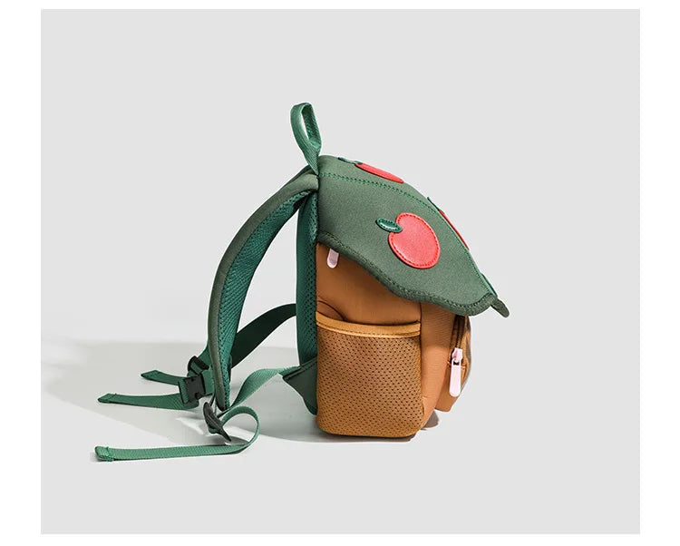 Kid Backpack Cute Mushroom Apple Kindergarten Cartoon Pink Mini Travel Bag Schoolbag Preschool Gift for Toddler Girl Boy 3-6