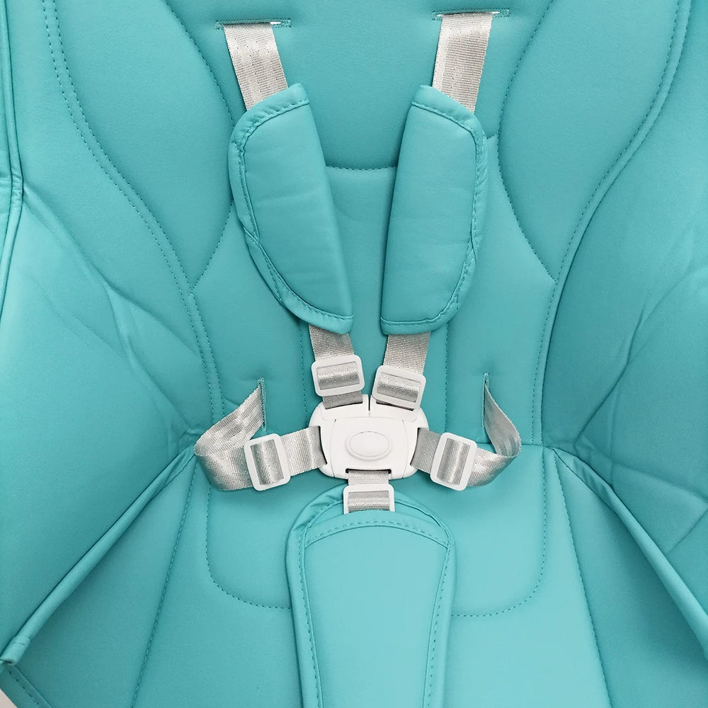 Seat Cushion For Peg perego Siesta Prima Pappa Zero3 High Chair PU Leather With Safety Belt Shoulder Crotch PAD DIY Replace Part