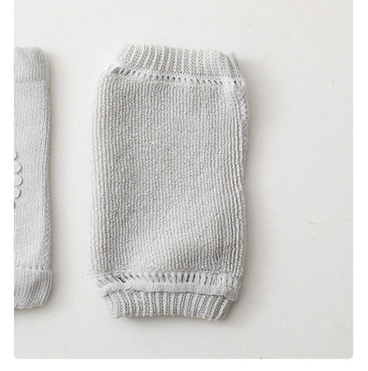 Baby Knee Pads Socks Set for Girls Boys Summer Solid Color Anti Slip Socks Kid Crawling Safety Floor Sock Leg Knee Protector