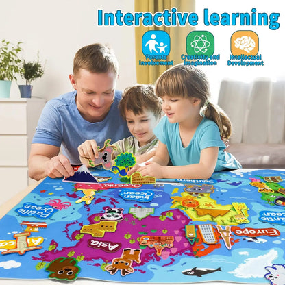 Montessori Felt Board Story Set Toys Preschool Learning Activities Board toys Outer Space Scientific Cognition Party Decorations