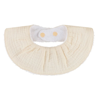 Double Layers Cotton Baby Feeding Bibs Cartoon Printed Newborn Burp Cloth Saliva Towel Scarf for Stuff Shower Gifts