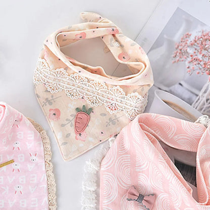3pcs/lot Special Baby Bibs Boy Girl Bandana Cotton Absorb Bib Burp Cloth Triangle Baby Scarf Burp Newborn Princess Accessories