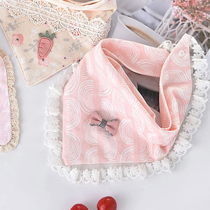 3pcs/lot Special Baby Bibs Boy Girl Bandana Cotton Absorb Bib Burp Cloth Triangle Baby Scarf Burp Newborn Princess Accessories