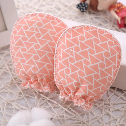5 pairs/lot Newborn Baby Mittens Cotton Cartoon Soft Boys Girls Resuable Gloves 0-3M Baby Girl Boy Head Mittens