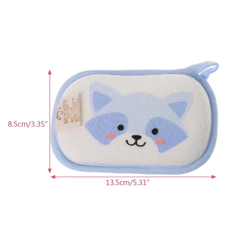 Newborn Baby Bath Brushes Infant Shower Sponge Cotton Rubbing Body Wash Towel