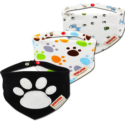 3pcs Organic Cotton Baby Scarf Muslin Burp Cloth Bandana Bibs Newborn Baby Boy Infant Girl Toddler Winter Scarf Waterproof Bib
