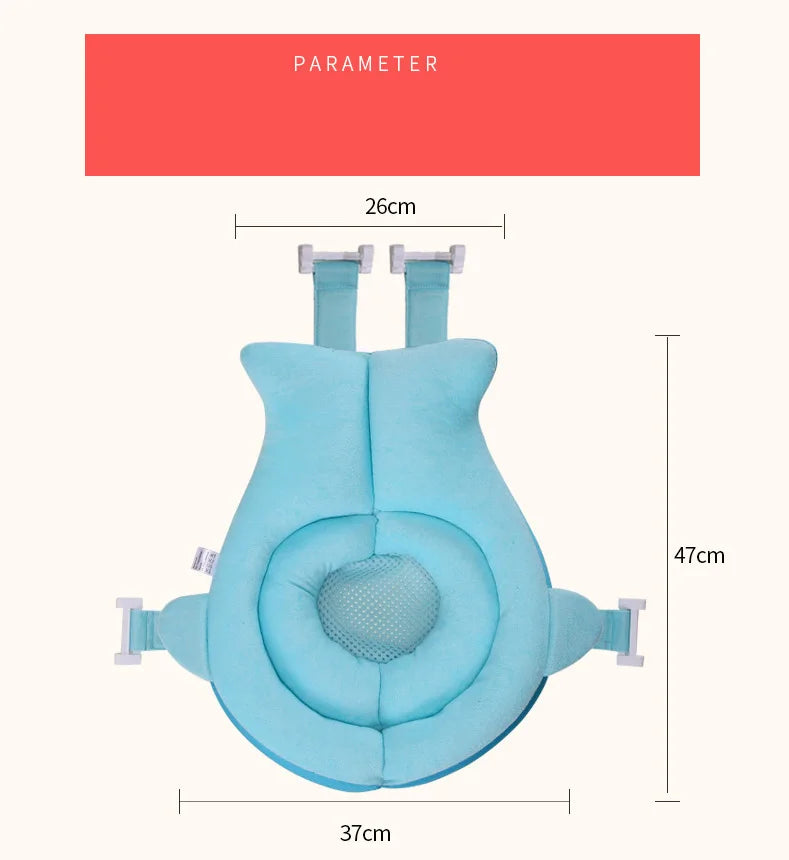 Baby Bath Seat Support Mat Foldable Baby Bath Tub Pad Chair Newborn Bathtub Pillow Infant Anti-Slip Soft Comfort Body Cushion