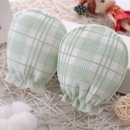 5 pairs/lot Newborn Baby Mittens Cotton Cartoon Soft Boys Girls Resuable Gloves 0-3M Baby Girl Boy Head Mittens
