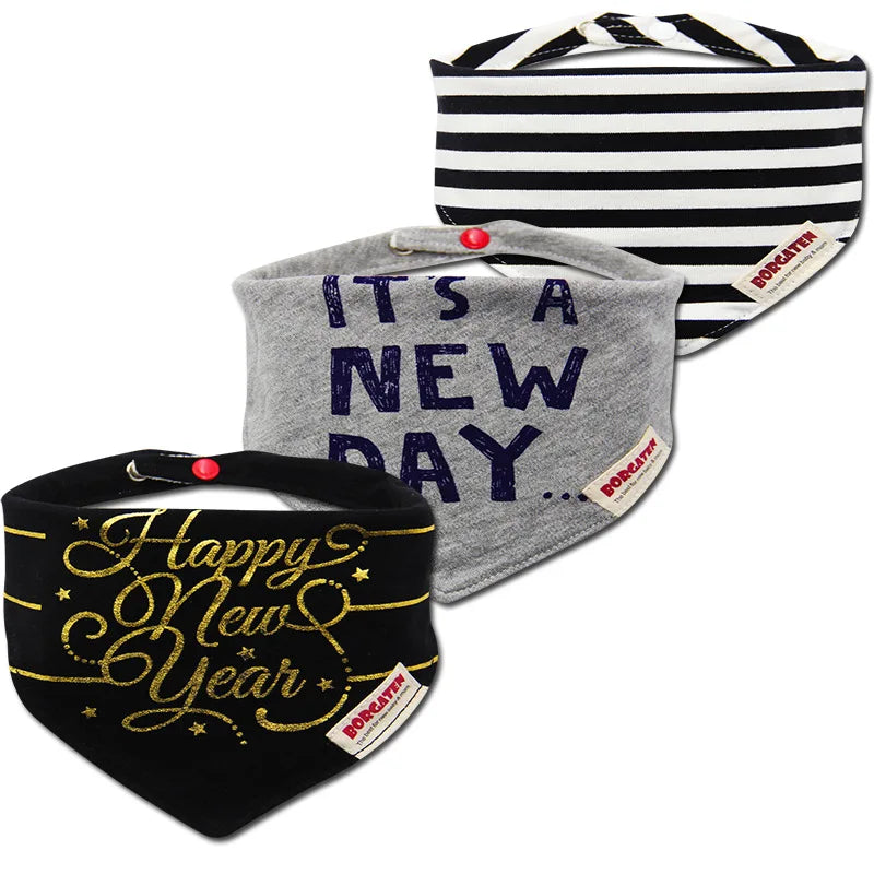 3pcs Organic Cotton Baby Scarf Muslin Burp Cloth Bandana Bibs Newborn Baby Boy Infant Girl Toddler Winter Scarf Waterproof Bib