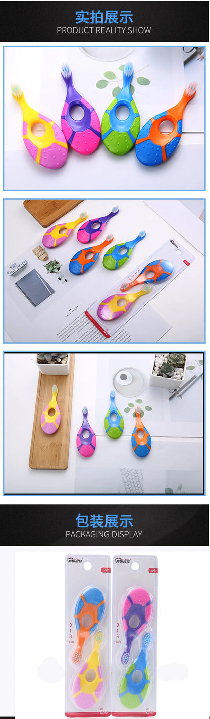 2PCS KidsToothbrush Children With Soft Bristles BPA-Free Toddler Toothbrush Training Deciduous Teeth Toothbrush