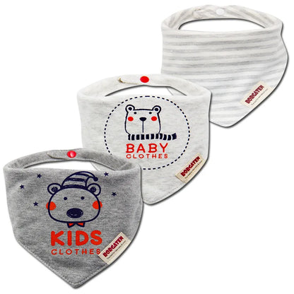 3pcs Organic Cotton Baby Scarf Muslin Burp Cloth Bandana Bibs Newborn Baby Boy Infant Girl Toddler Winter Scarf Waterproof Bib