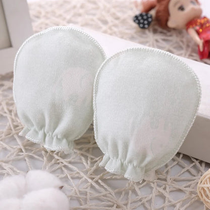 5 pairs/lot Newborn Baby Mittens Cotton Cartoon Soft Boys Girls Resuable Gloves 0-3M Baby Girl Boy Head Mittens