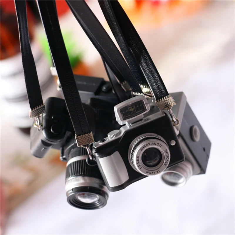 Newborn Photography Props Mini Camera 1/12 Dollhouse Miniature Vintage Retro Camera Toy Babies Accessories
