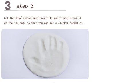 Baby Hand&Foot Print Hands Feet Mold Maker Bebe Baby Photo Frame With Cover Fingerprint Mud Set Baby Growth Memorial Gift