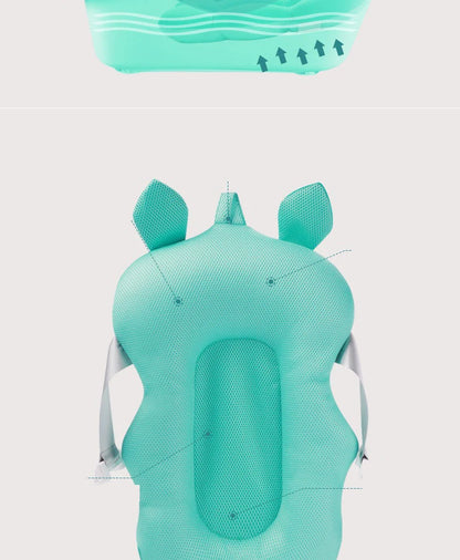 Baby Bath Seat Support Mat Foldable Baby Bath Tub Pad Chair Newborn Bathtub Pillow Infant Anti-Slip Soft Comfort Body Cushion