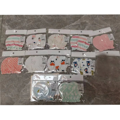 5 pairs/lot Newborn Baby Mittens Cotton Cartoon Soft Boys Girls Resuable Gloves 0-3M Baby Girl Boy Head Mittens