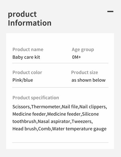 13-Pack Baby Care Kit Baby Hygiene Kit Items Babies Accessories Newborn Care Complete Professional Nursing Tools Mother Kids