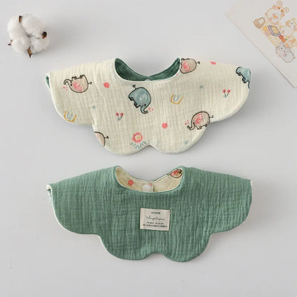 New Cute Cotton Baby Feeding Drool Bib Infants Two-sided Usable Saliva Towel Soft Burp Cloth For Newborn Toddler Kids Bibs