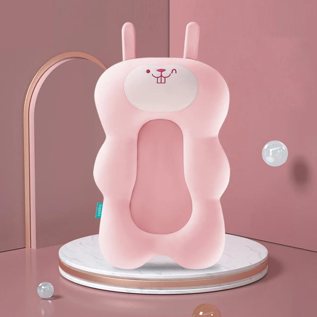 Baby Bath Seat Support Mat Foldable Baby Bath Tub Pad Chair Newborn Bathtub Pillow Infant Anti-Slip Soft Comfort Body Cushion
