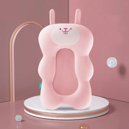 Baby Bath Seat Support Mat Foldable Baby Bath Tub Pad Chair Newborn Bathtub Pillow Infant Anti-Slip Soft Comfort Body Cushion