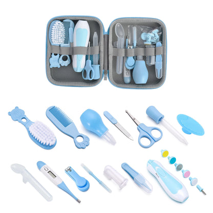 Baby Grooming Kit, Infant Safety Care Set with Hair Brush Comb Nail Clipper Nasal Aspirator,Baby Essentials Kit for Newborn