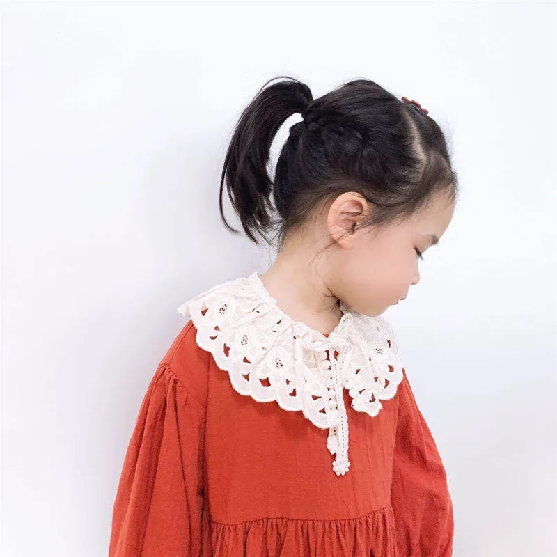 Baby Bib Lace Baby Accessories Korean Kids Lace Collar Cute Hollow Female Baby Bib scarf  baby bib scarf  scarf