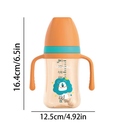 240 ml PP straw cup with gravity ball for babies over 6 months Food-grade liquid silicone straw to protect teeth Square water cu