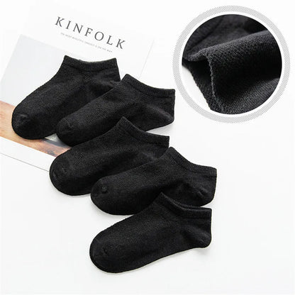 5 Pairs/Lot Children Cotton Socks Boy Girl Baby Fashion Solid Wild Soft Breathable For 1-12 Years Summer Kids Casual Mesh Socks