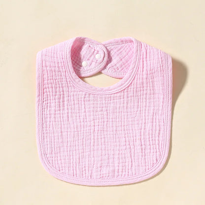 Cotton Gauze Baby Bibs Autumn New Solid Color Infant Bib Newborn Burp Cloths for Kids Boy Girl Spring Soft Feeding Saliva Towel