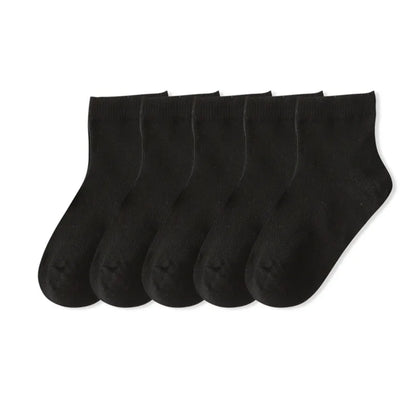 5 Pairs/Lot Children Cotton Socks Boy Girl Baby Fashion Solid Wild Soft Breathable For 1-12 Years Summer Kids Casual Mesh Socks