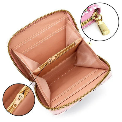 Children's Kawaii Cartoon Hello Kitty Coin Wallet Cute Cartoon Folding PU Leather Bag Girl Zero Wallet Female Walle Gifts