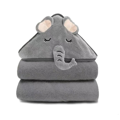 CuteCartoon Animals SoftCoral Velvet Absorbent Quick-Dry SimPle Style Bath Towel Daily Entertainment Dry