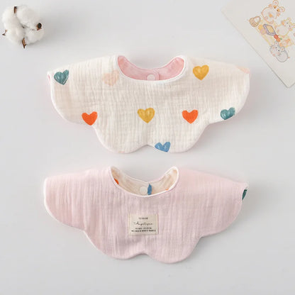 New Cute Cotton Baby Feeding Drool Bib Infants Two-sided Usable Saliva Towel Soft Burp Cloth For Newborn Toddler Kids Bibs