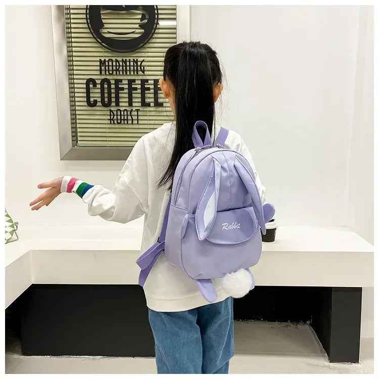 Fashion Children School Bags Bunny Portable Backpacks Kids Travel Rucksacks Cute Boys and Girls School Book Backpack Chest Bag