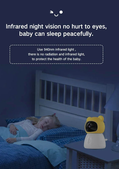 TUYA 5 Inch Video Baby Monitor with Camera PTZ Zoom 3MP Babyphone Cam Security Protection Surveillance Cam Temperature Sensor