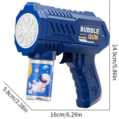 Full-Automatic Space Bubble Blowing Toy Bubble Gun Outdoor Bubble Machine Gift Holiday Gift Toy (Without Bubble Water)