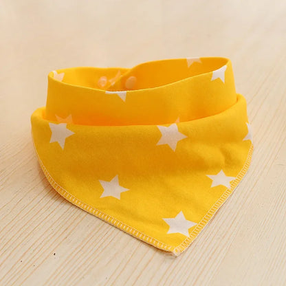 Baby Cotton Feeding Apron Triangle Bibs Girls Boys Cartoon Feeding Scarf Bib Collar Bib Burp Cloth Bandana Saliva Towel