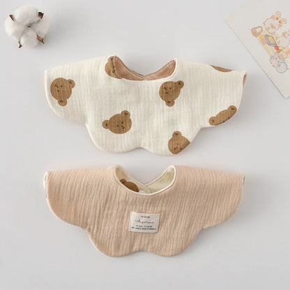 New Cute Cotton Baby Feeding Drool Bib Infants Two-sided Usable Saliva Towel Soft Burp Cloth For Newborn Toddler Kids Bibs
