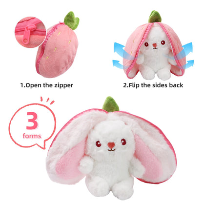 Fruit Transformed Into to Fruit Rabbit Pillow Plush Doll Toy Girl Birthday Present Decoration 7.2inch