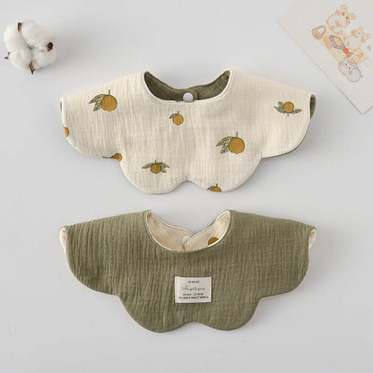 New Cute Cartoon Two-sided Usable Baby Feeding Drool Bib Infants Saliva Towel Cotton Burp Cloth For Newborn Toddler Kids Bibs
