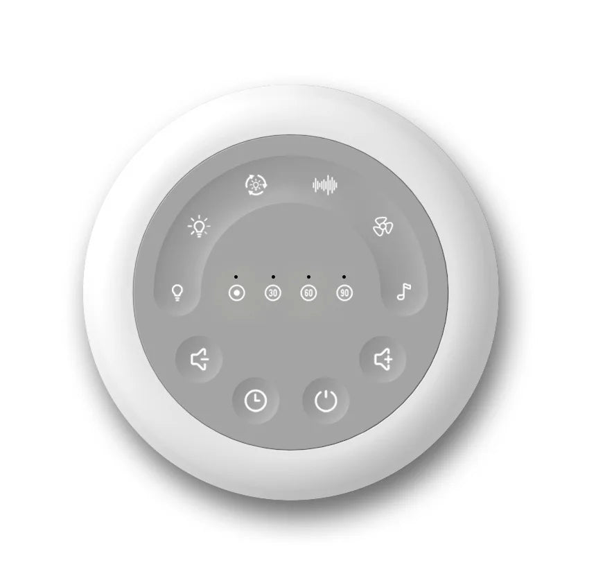 Hot Sale Physical Therapy Equipments Portable Sleep Fan Sound Machine White Noise Machine with RGB Night Light For Baby