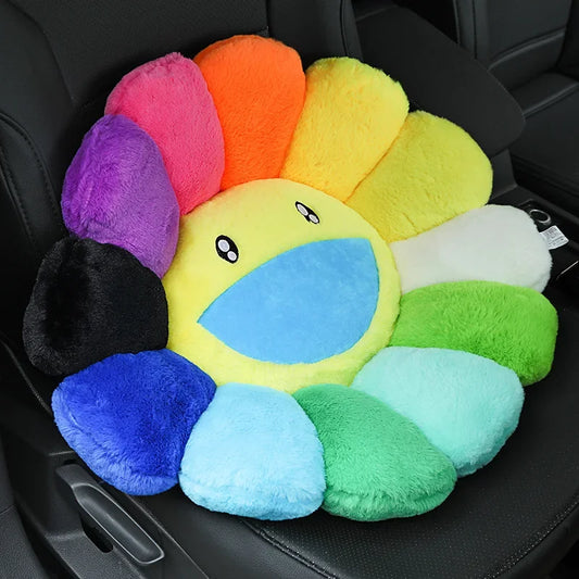 40/60cm Sunflower Plush Pillow Soft Plush Flower Pillow Plant Mat Sofa Bed Sleep Back Pillow Kawaii Room Decor Gifts